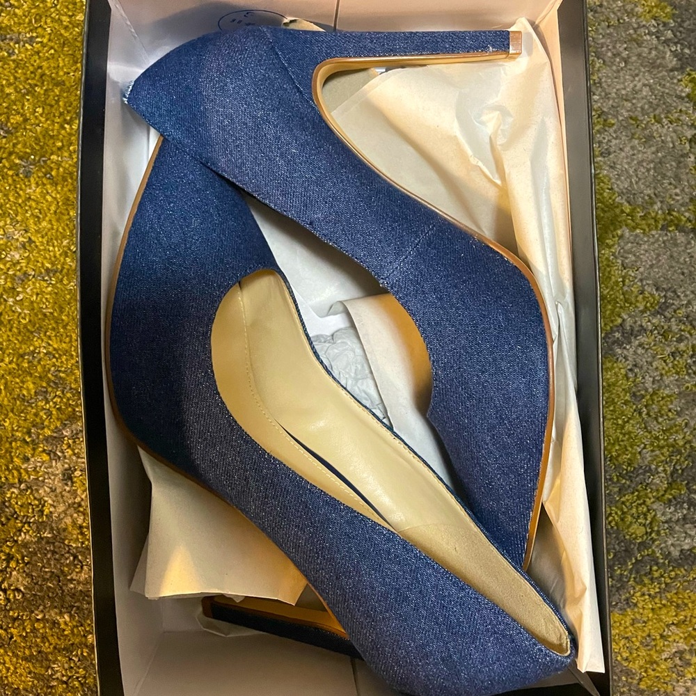 Denim heel